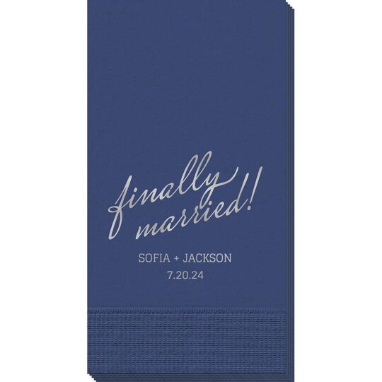 Expressive Script Finally Married Guest Towels